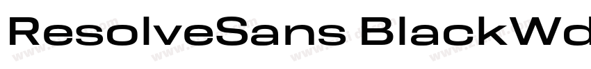 ResolveSans BlackWd字体转换